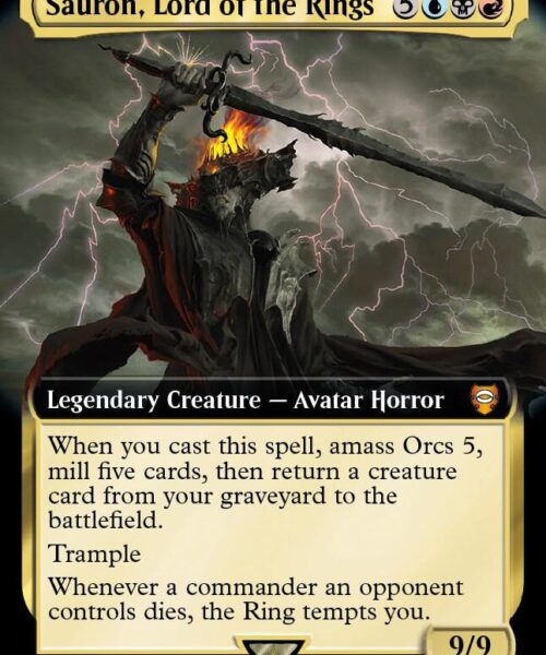 Sauron, Lord of the Rings (Extended Art) - Commander: The Lord of the Rings: Tales of Middle-earth